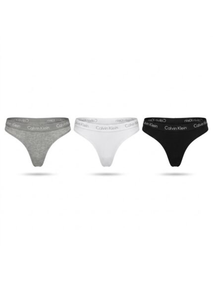 Pack de 3 calzones Calvin Klein negro, blanco y gris — S — fantasma espalda
