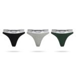 Pack de 3 calzones Calvin Klein negro, gris y verde — S — fantasma frente