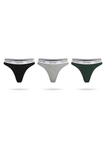 Pack de 3 calzones Calvin Klein negro, gris y verde — S — fantasma frente