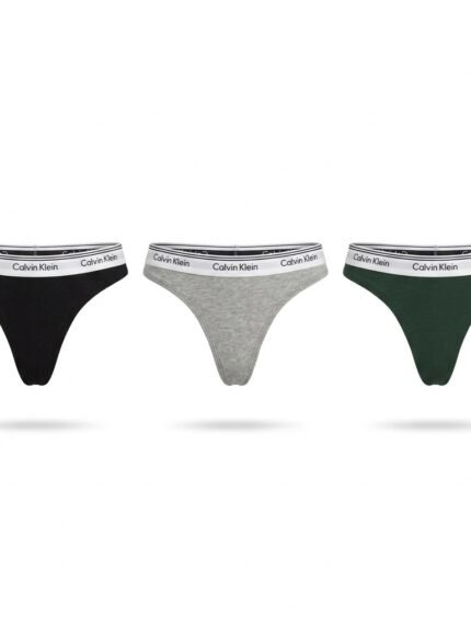 Pack de 3 calzones Calvin Klein negro, gris y verde — S — fantasma frente