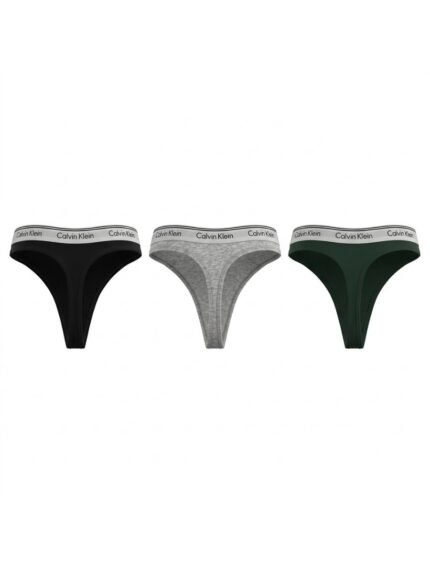 Pack de 3 calzones Calvin Klein negro, gris y verde — S — fantasma espalda