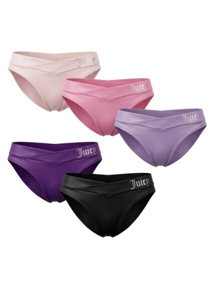 Pack de 5 calzones Juicy Couture multicolor — S — fantasma frente