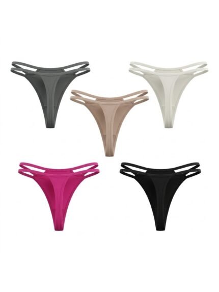 Pack de 5 calzones Steve Madden con brillantes y tiras dobles — S — fantasma espalda