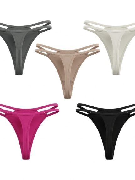 Pack de 5 calzones Steve Madden con brillantes y tiras dobles — S — fantasma espalda