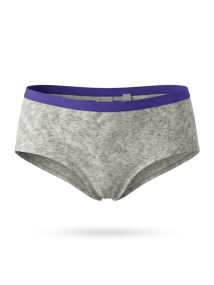 Calzón PINK gris con cintura morada — S — fantasma frente