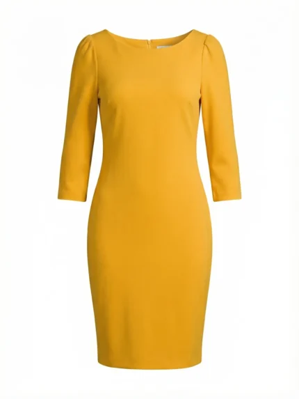 Vestido Amarillo Manga 3/4 — foto 2
