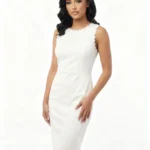 Vestido Blanco Festonado — foto 1