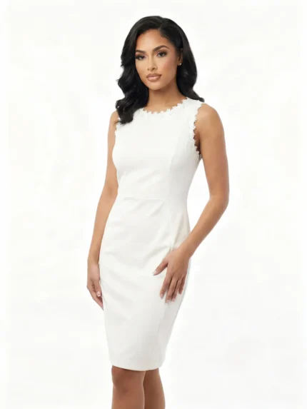 Vestido Blanco Festonado — foto 1