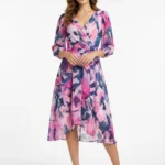 Vestido Cruzado Floral Rosa — foto 1