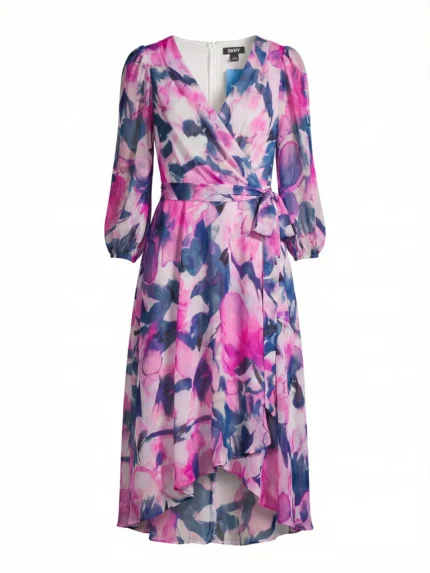 Vestido Cruzado Floral Rosa — foto 2