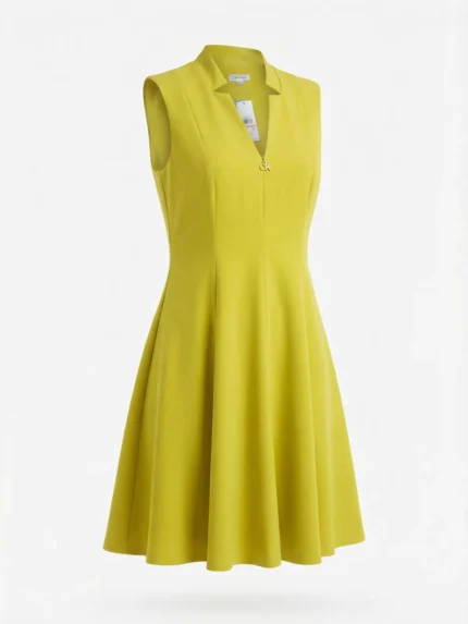 Vestido Evasé Verde Limón — foto 2