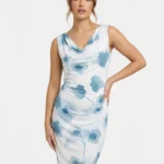 Vestido Floral Acuarela Azul — foto 1