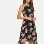 Vestido Floral Tropical Negro — foto 1