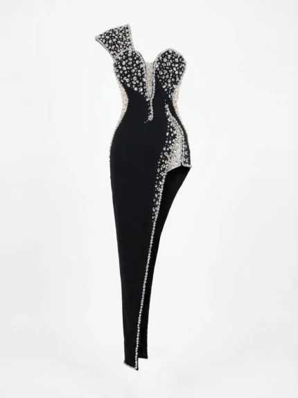 Vestido de Gala Negro con Pedrería — foto 2