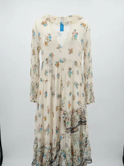 Vestido Largo Floral Crema — foto 2