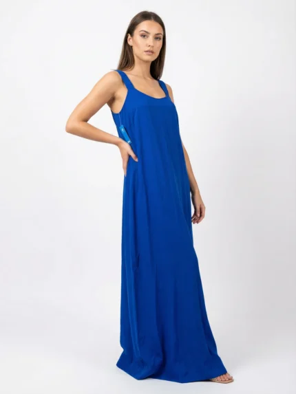 Vestido Maxi Azul Rey — foto 1