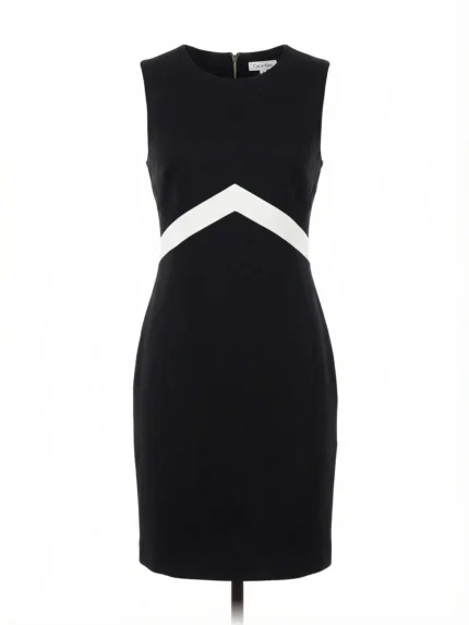 Vestido Negro con Franja Blanca — foto 2
