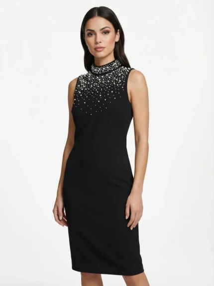 Vestido Negro con Pedrería — foto 1
