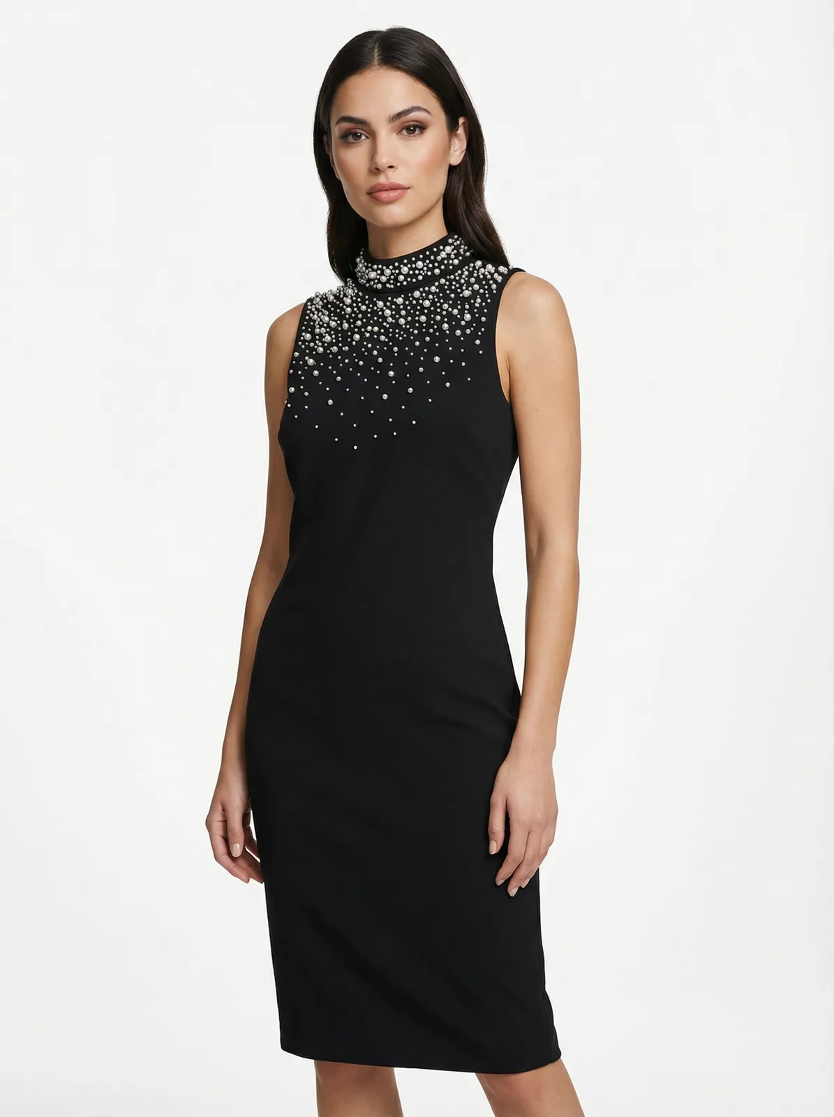 Vestido Negro con Pedrería 1 Vestido Negro con Pedrería — foto 1