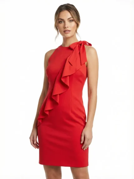 Vestido Rojo con Volante — foto 1