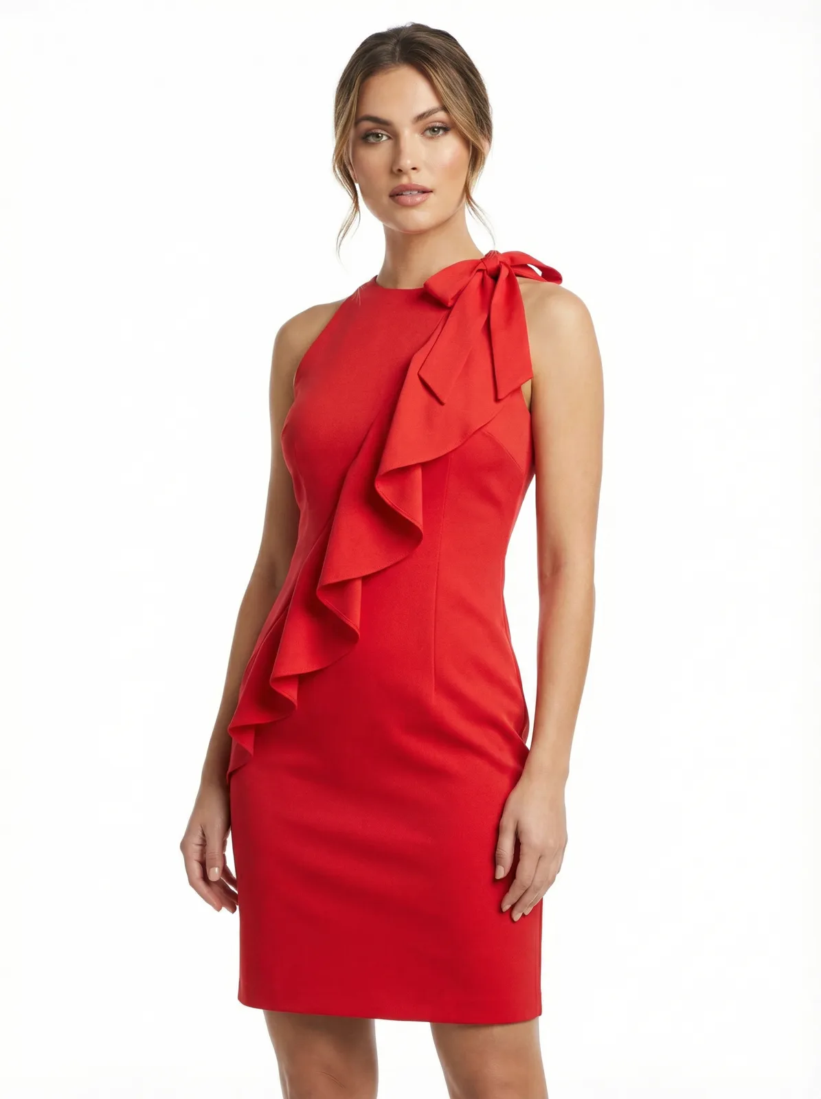 Vestido Rojo con Volante 1 Vestido Rojo con Volante — foto 1
