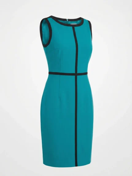 Vestido Turquesa con Ribete — foto 2