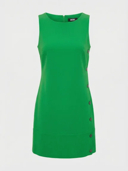 Vestido Verde con Botones — foto 2