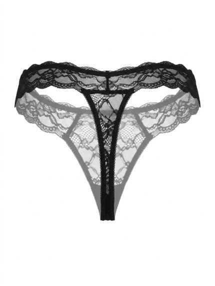 Semihilo Juicy Couture negro de encaje — XL — fantasma espalda