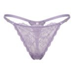Hilo Victoria’s Secret lila de encaje — XL — fantasma frente