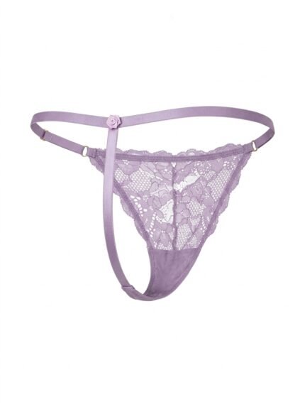 Hilo Victoria’s Secret lila de encaje — XL — fantasma espalda