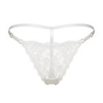 Hilo Victoria’s Secret blanco de encaje — XL — fantasma frente