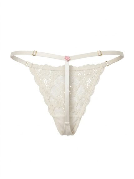 Hilo Victoria’s Secret blanco de encaje — XL — fantasma espalda