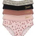 Pack de 5 calzones Juicy Couture lisos y estampados — XL — fantasma frente