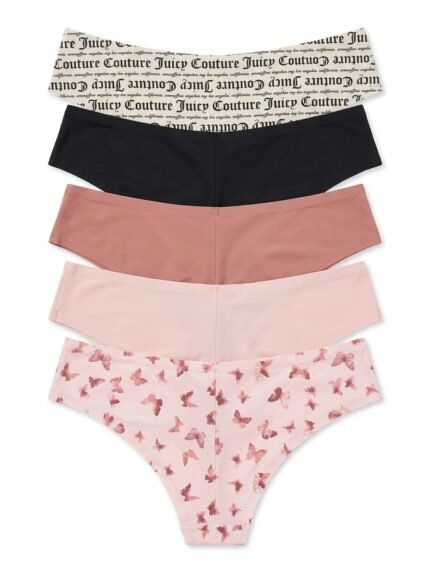 Pack de 5 calzones Juicy Couture lisos y estampados — XL — fantasma espalda