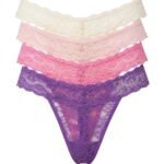 Pack de 4 calzones Juicy Couture de encaje — XL — fantasma frente