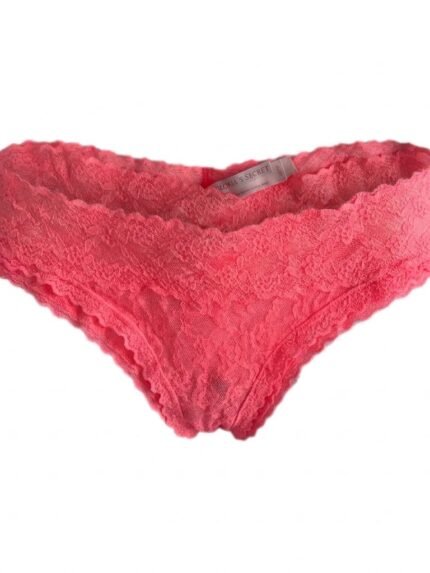 Calzón Victoria’s Secret Coral neón — XS — fantasma frente