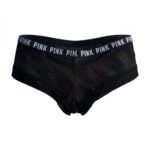 Calzón PINK Negro estampado — XS — fantasma frente