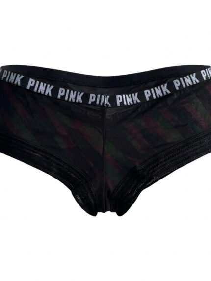 Calzón PINK Negro estampado — XS — fantasma frente