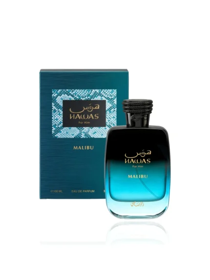 Rasasi Hawas Malibu For Him EDP 100 ml con su caja