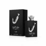 Lattafa Pride Ishq Al Shuyukh Silver Eau de Parfum 100 ml, frasco y caja